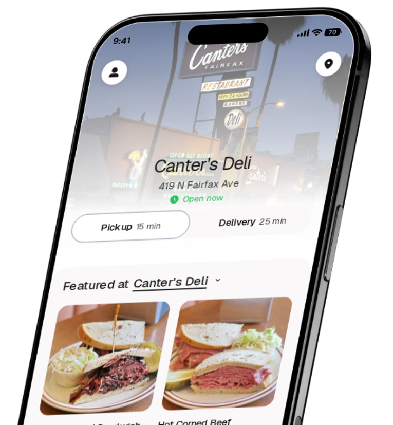 Canter's Deli app preview
