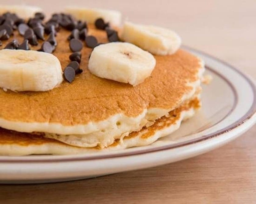 Chocolate Chip with Banana Pancakes.