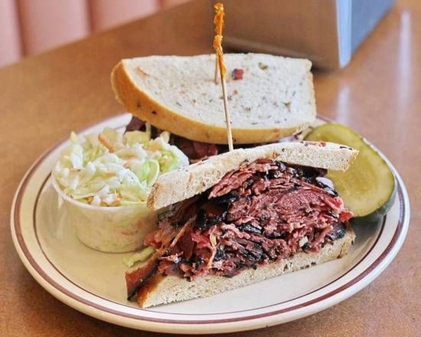 Hot Pastrami Sandwich.