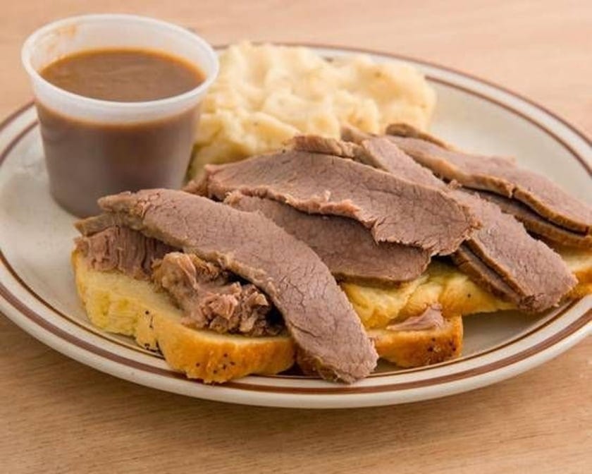 Open Face Brisket.