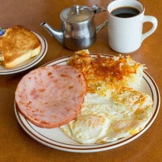 Honey Ham Steak and Eggs