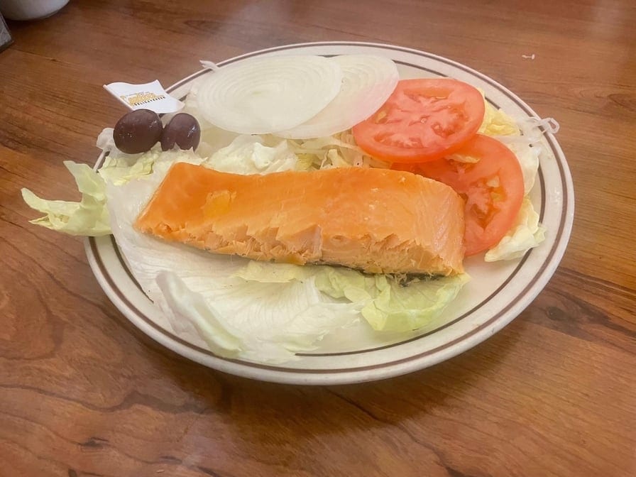 Baked Slab Salmon Plate.