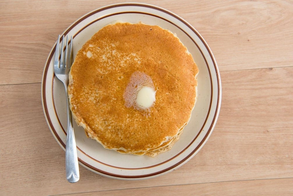 7 Grain Almond Granola Pancakes.