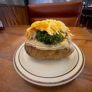 Broccoli Cheddar Stuffed Baked Potato
