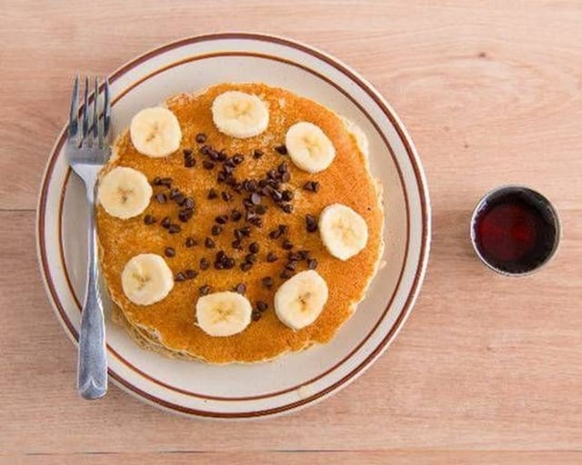 Choco Chip with Banana Pancakes.