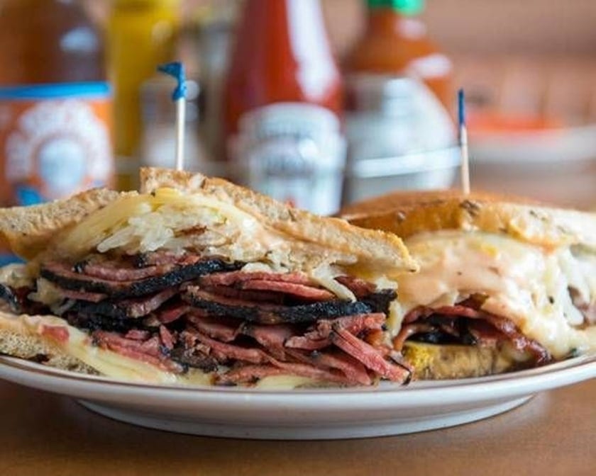 Pastrami Reuben Sandwich.