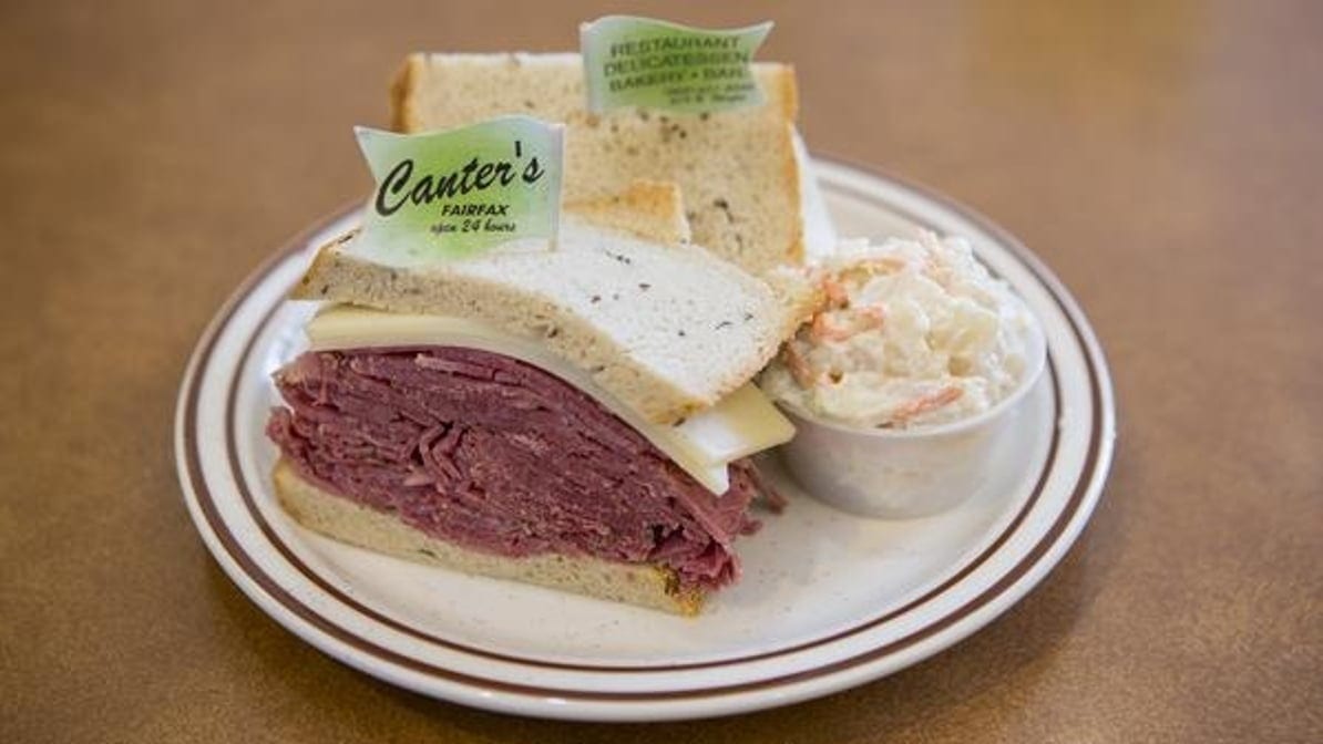 Downtowner Sandwich with Swiss.