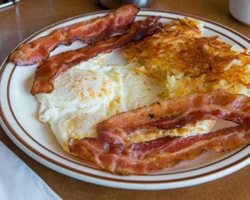 Thick Cut Bacon & Eggs.