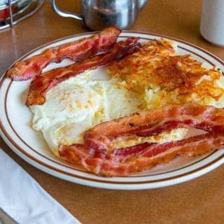 Thick Cut Bacon and Eggs