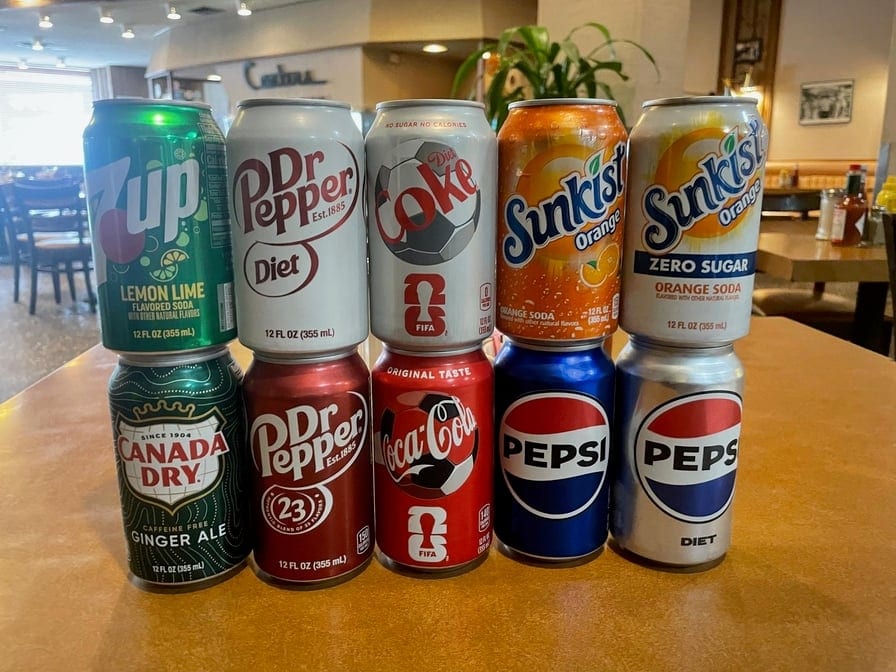 Canned Sodas.