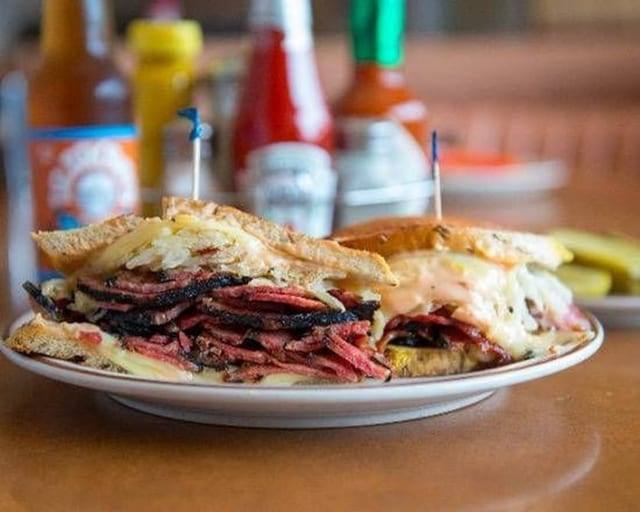 Pastrami Reuben Sandwich.