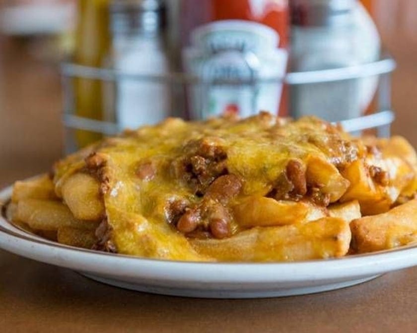 Hearty Chili & Bean Cheese Fries.