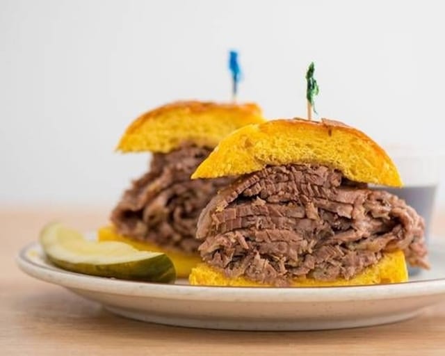 Beef Dip Sandwich.