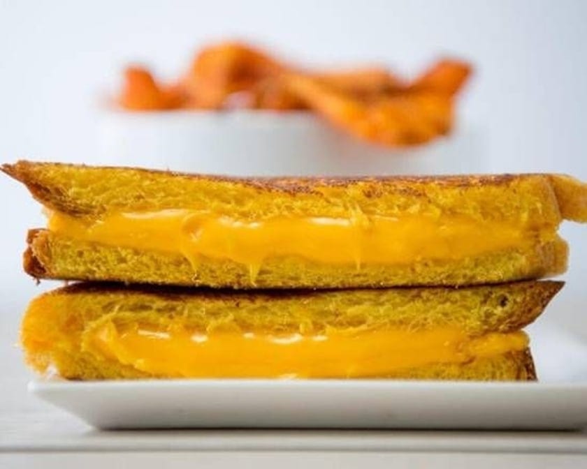 Grilled American Cheese Sandwich.
