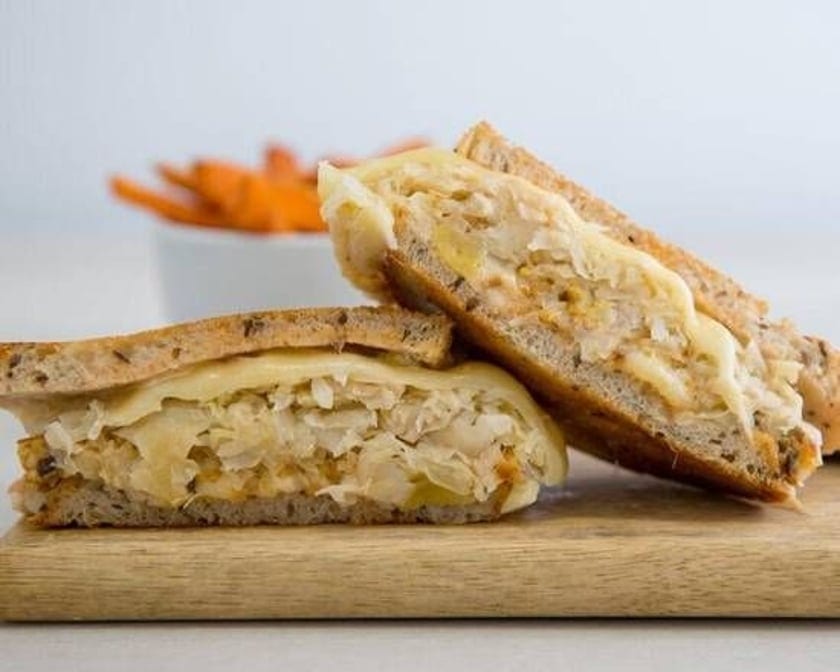 Veggie Reuben Sandwich.